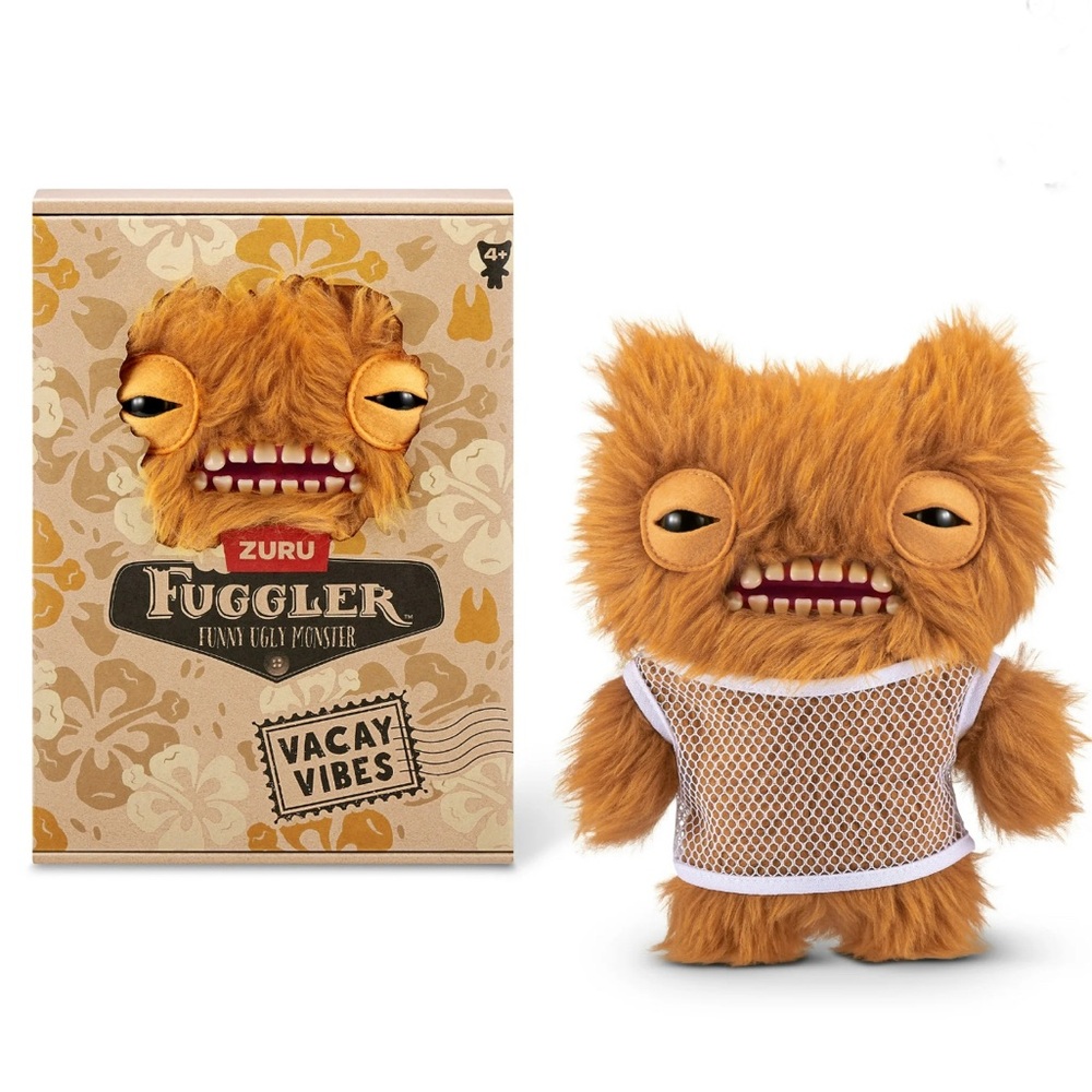New ZURU Fuggler Vacay Vibes 9” Funny Ugly Monster - Brown, Collectable